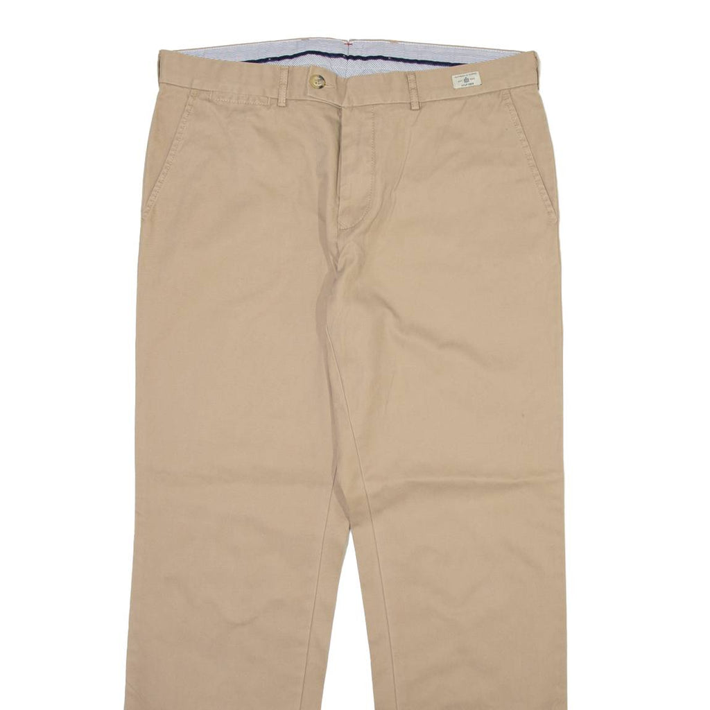 TOMMY HILFIGER Mens Velvet Trousers Beige Regular Straight W36 L32
