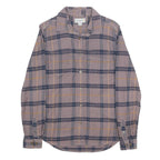 CARHARTT Womens Purple & Blue Checked Cotton Blend Shirt S Casual Workwear