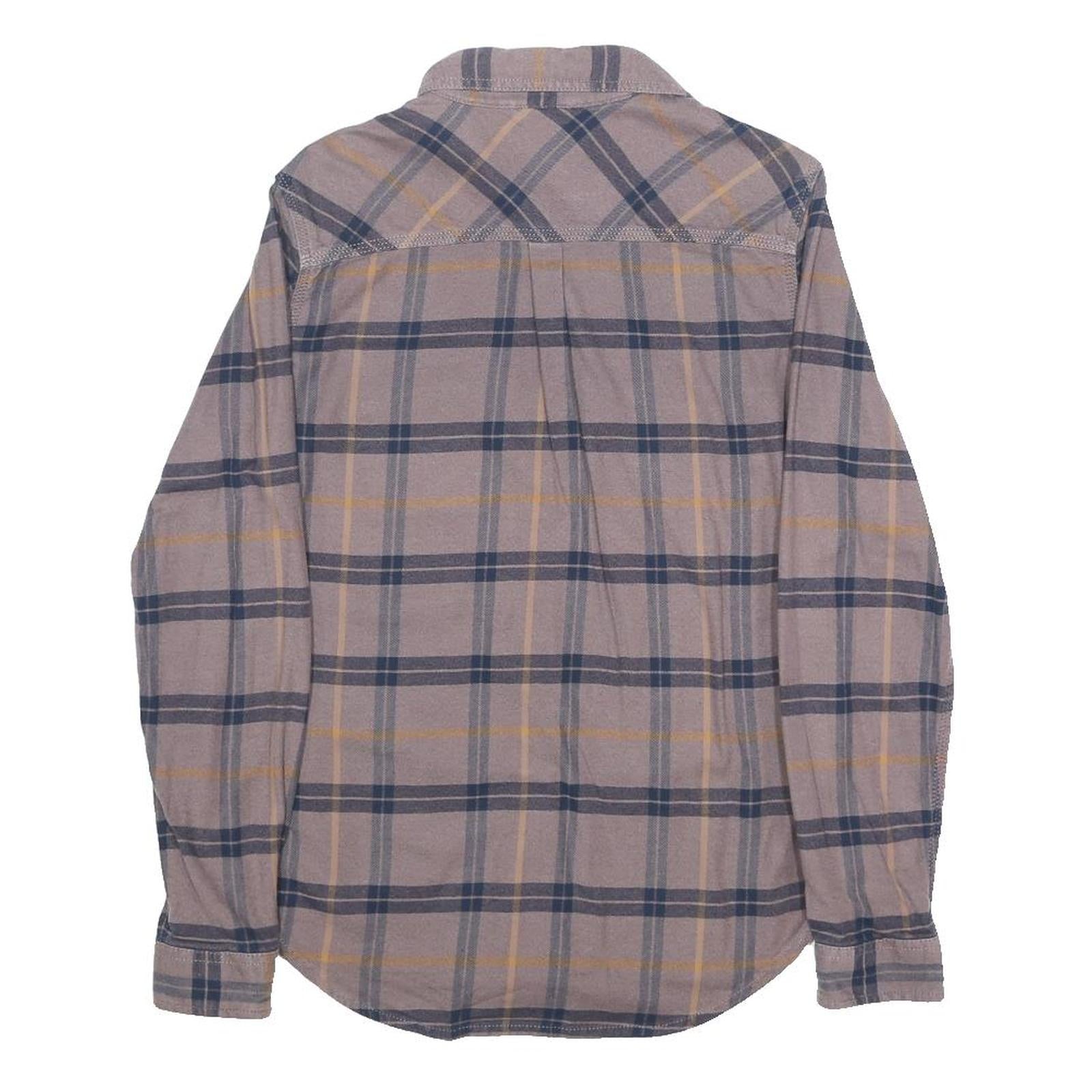 CARHARTT Womens Purple & Blue Checked Cotton Blend Shirt S Casual Workwear