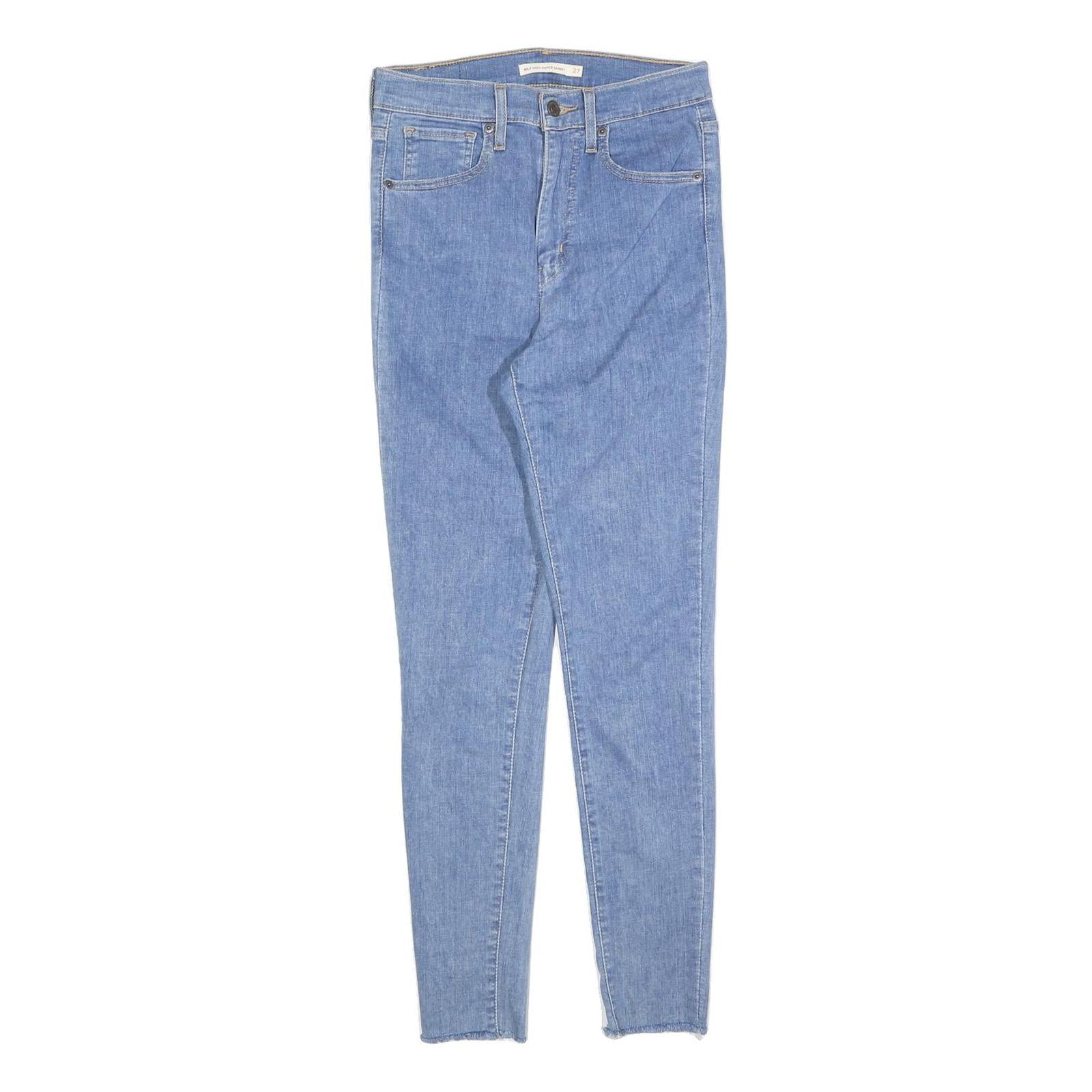 LEVI'S Womens Jeans Blue Slim Skinny Denim Light W27 L30 Zip Cotton Blend