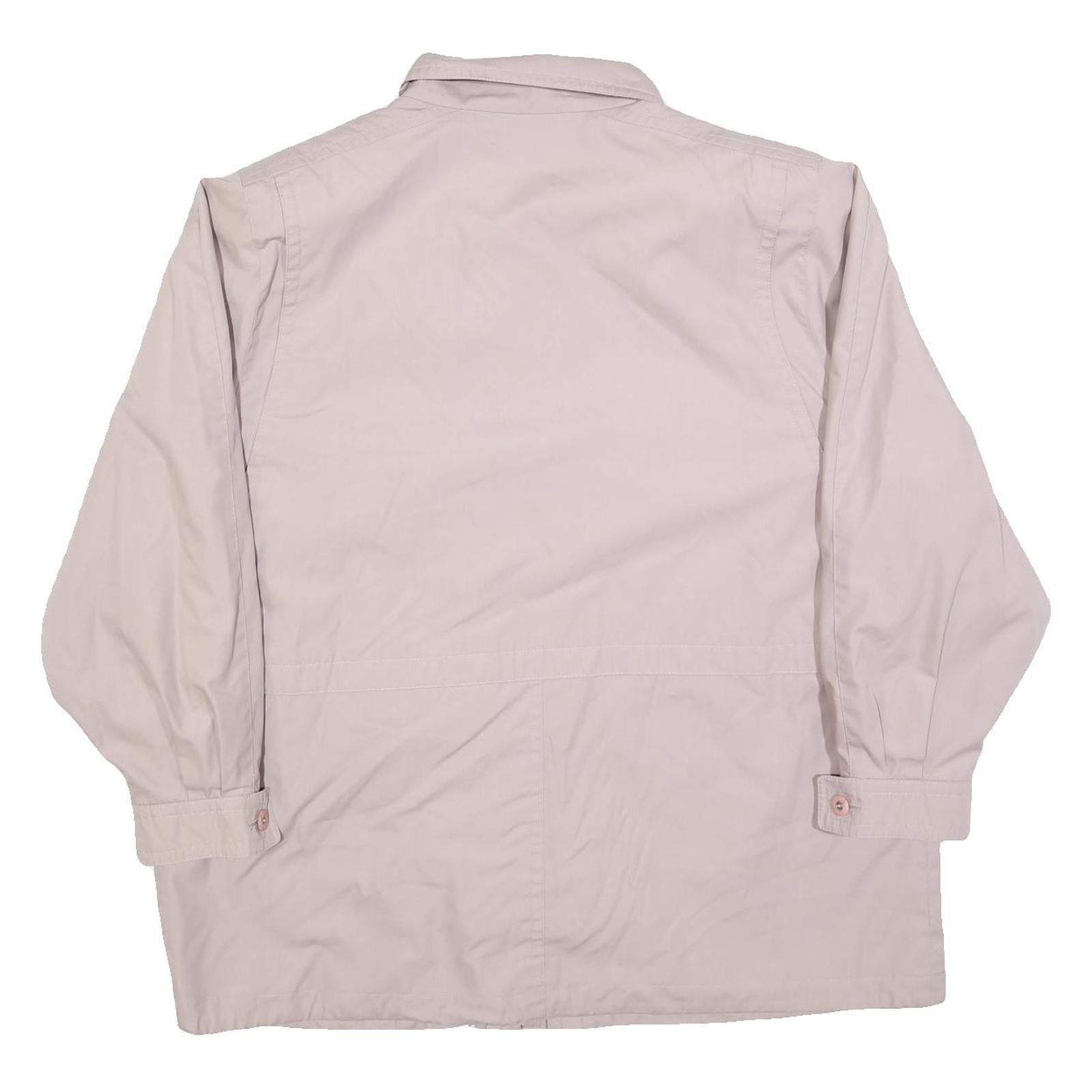 Womens Pale Pink Zip Jacket XL Polyester Plain Casual Lightweight Outerwear