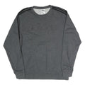 ADIDAS Mens Grey Cotton Blend Crew Neck Sweatshirt L Three Stripes Athletic