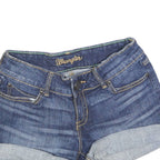 WRANGLER Womens Denim Blue Cotton Roll Up Shorts XS W26 Casual Summer Pocket