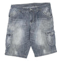 G-STAR Mens Shorts Blue Cargo Washed XL W40 Denim Cotton Blend