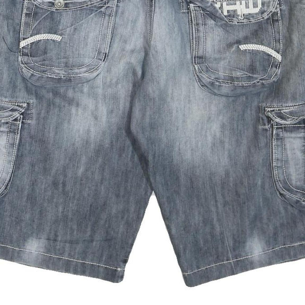 G-STAR Mens Shorts Blue Cargo Washed XL W40 Denim Cotton Blend