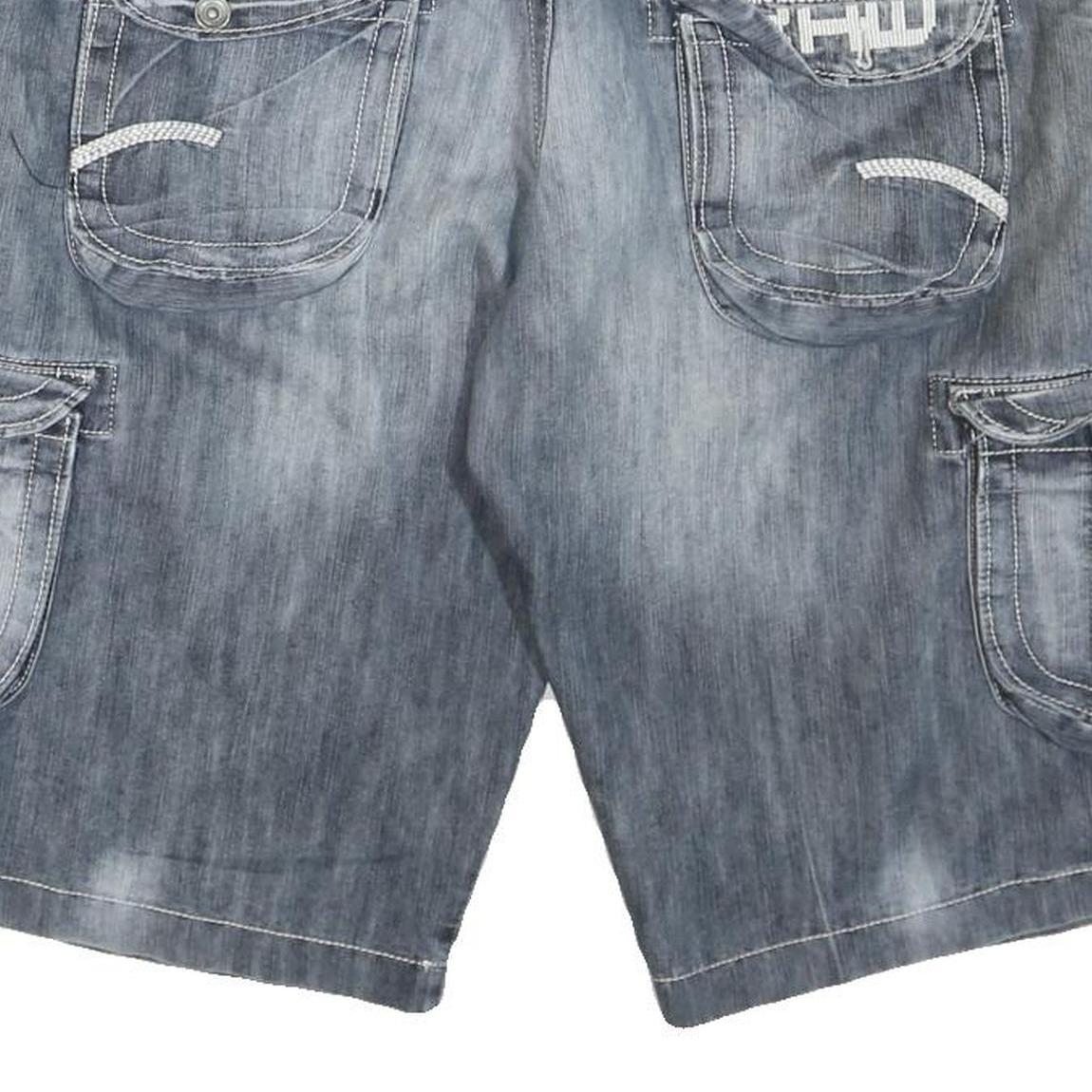 G-STAR Mens Shorts Blue Cargo Washed XL W40 Denim Cotton Blend