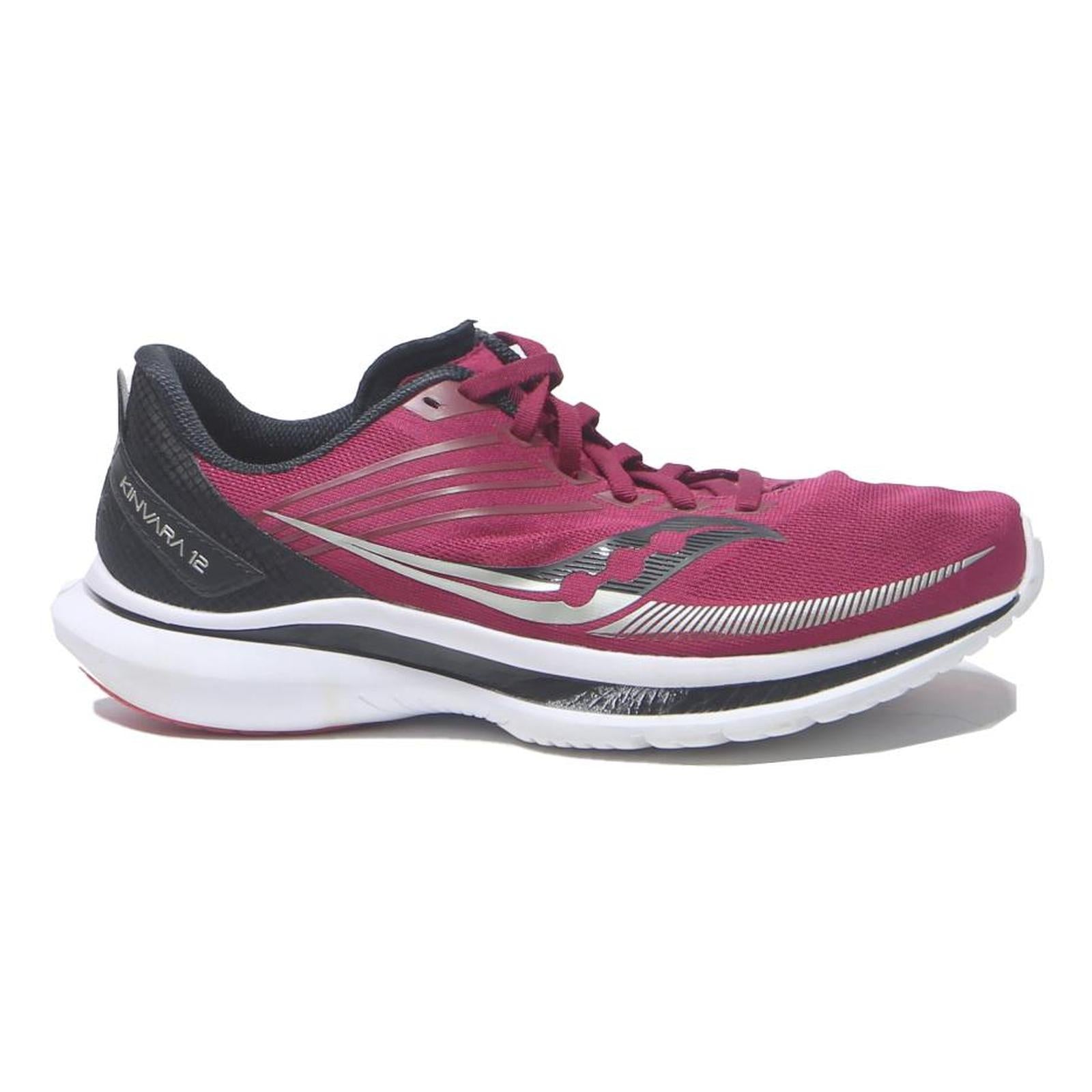 SAUCONY Shadow Original Womens Low Top Trainers Red & Black Synthetic Mesh UK