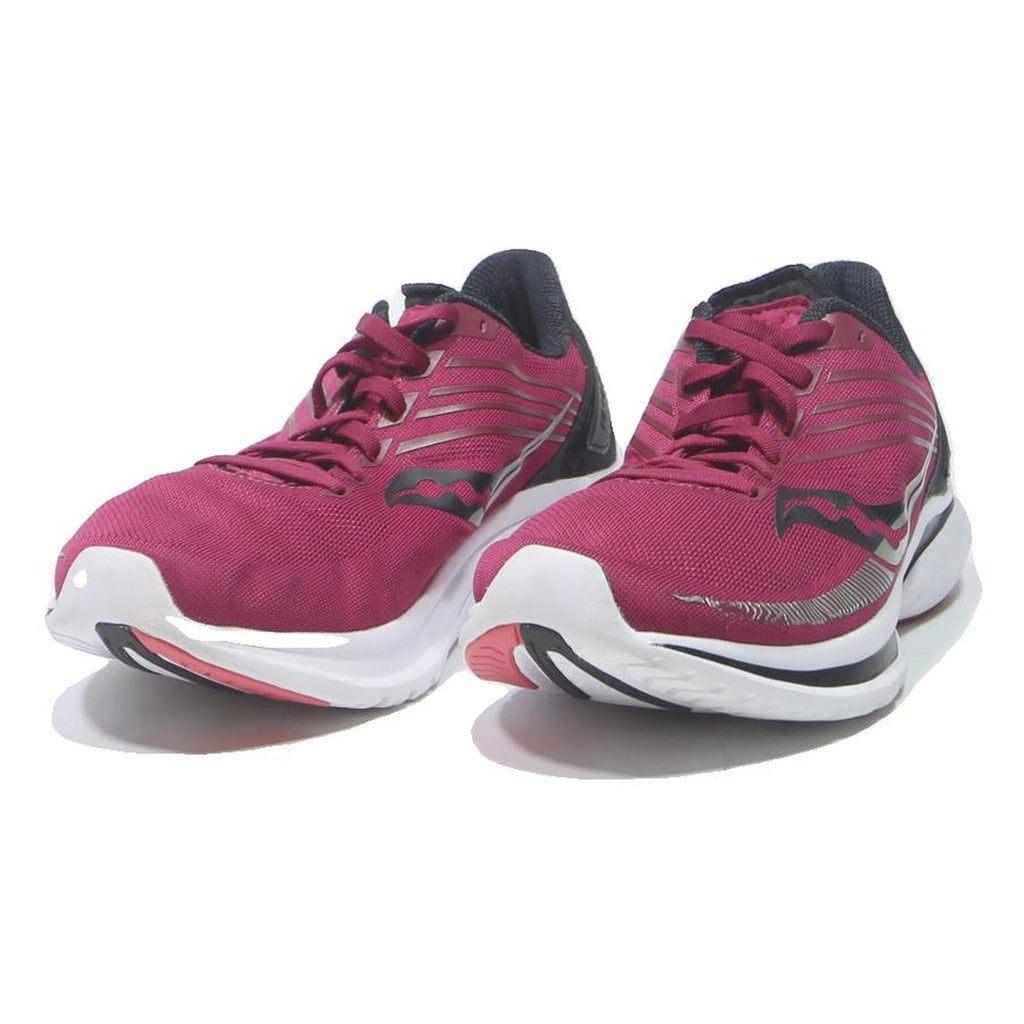SAUCONY Shadow Original Womens Low Top Trainers Red & Black Synthetic Mesh UK