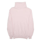 MARKS & SPENCER Womens Pink Plain Roll Neck Jumper Angora UK 12 Soft Knitwear