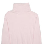 MARKS & SPENCER Womens Pink Plain Roll Neck Jumper Angora UK 12 Soft Knitwear