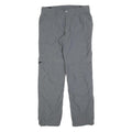 COLUMBIA Womens Polyester Grey Regular Zip Trousers W30 L30 Outdoor Hiking