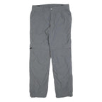 COLUMBIA Womens Polyester Grey Regular Zip Trousers W30 L30 Outdoor Hiking