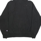 CHAMPION REVERSE WEAVE Mens Black Hoodie L Cotton Blend Pullover Casual