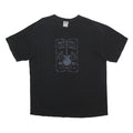 Mens Black Graphic T-Shirt XL Short Sleeve Crew Neck Rock Music Print