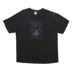 Mens Black Graphic T-Shirt XL Short Sleeve Crew Neck Rock Music Print