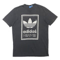 ADIDAS ORIGINALS Mens Black Graphic T-Shirt L Short Sleeve Crew Neck Logo