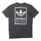 ADIDAS ORIGINALS Mens Black Graphic T-Shirt L Short Sleeve Crew Neck Logo
