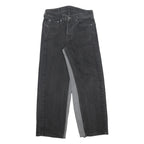 LEVI'S 505 Customised Mens Jeans Black Relaxed Straight Denim Medium W30 L30 Zip