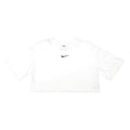 NIKE Womens White Crop T-Shirt S Short Sleeve Crew Neck Lightweight Casual