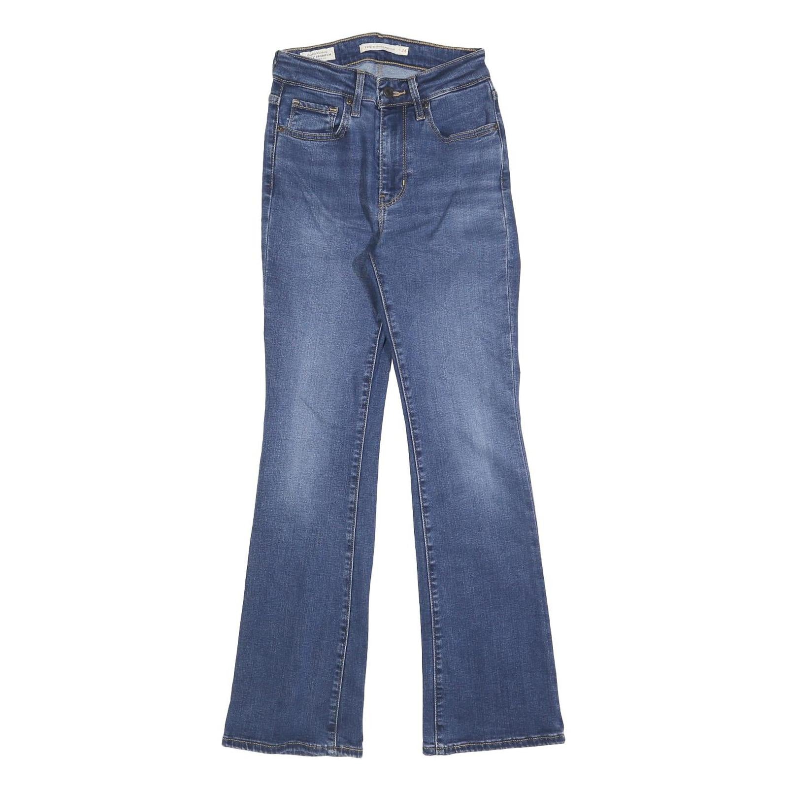 LEVI'S 725 BIG E Womens Slim Denim Bootcut Medium Wash W24 L28 Stretch Cotton