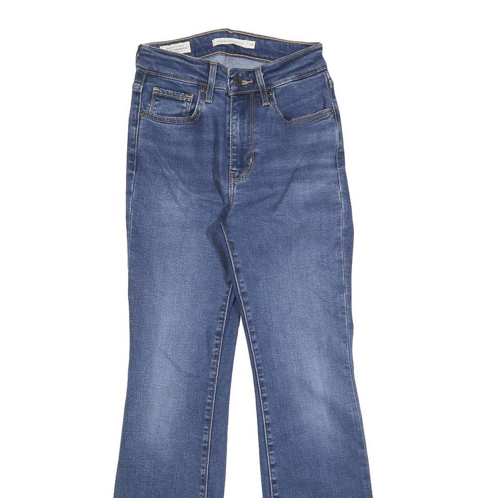 LEVI'S 725 BIG E Womens Slim Denim Bootcut Medium Wash W24 L28 Stretch Cotton