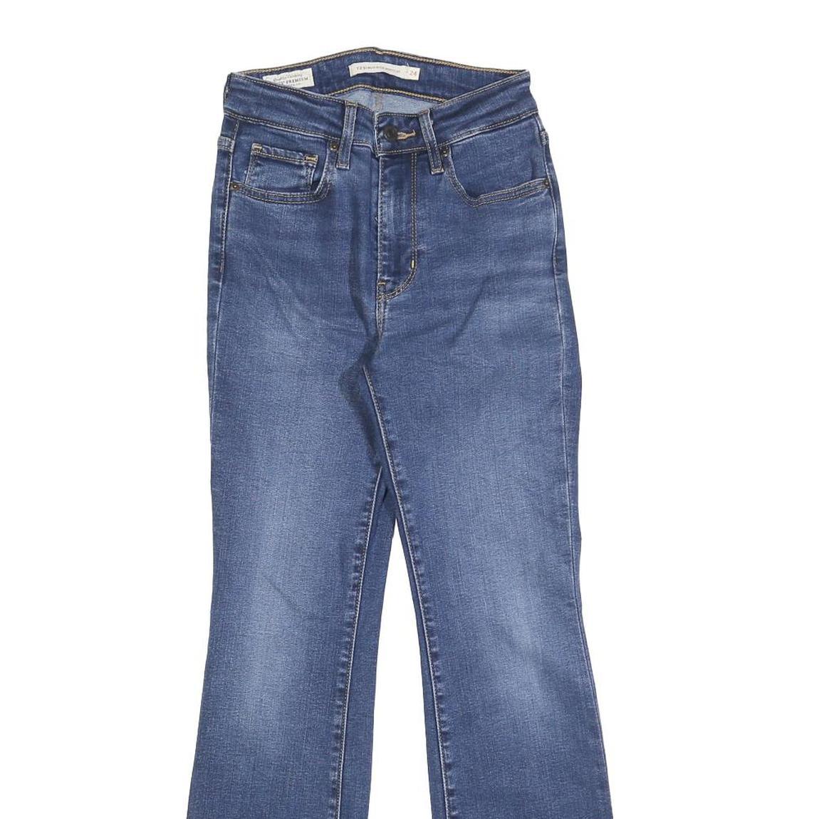 LEVI'S 725 BIG E Womens Slim Denim Bootcut Medium Wash W24 L28 Stretch Cotton