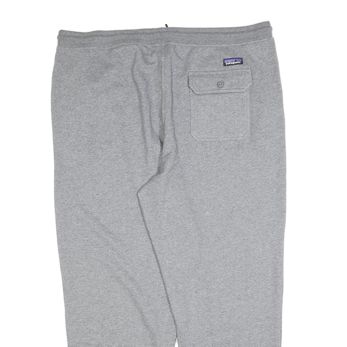 PATAGONIA Mens Joggers Grey 2XL W40 L30 Cotton Blend Drawstring Comfort Relaxed