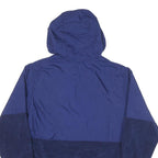 NIKE Mens Blue & Navy Hooded Zip Jacket L Polyester Blend Colourblock Sportswear