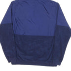 NIKE Mens Blue & Navy Hooded Zip Jacket L Polyester Blend Colourblock Sportswear