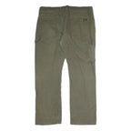 DICKIES Mens Cotton Regular Straight Olive Green Workwear Trousers W40 L31