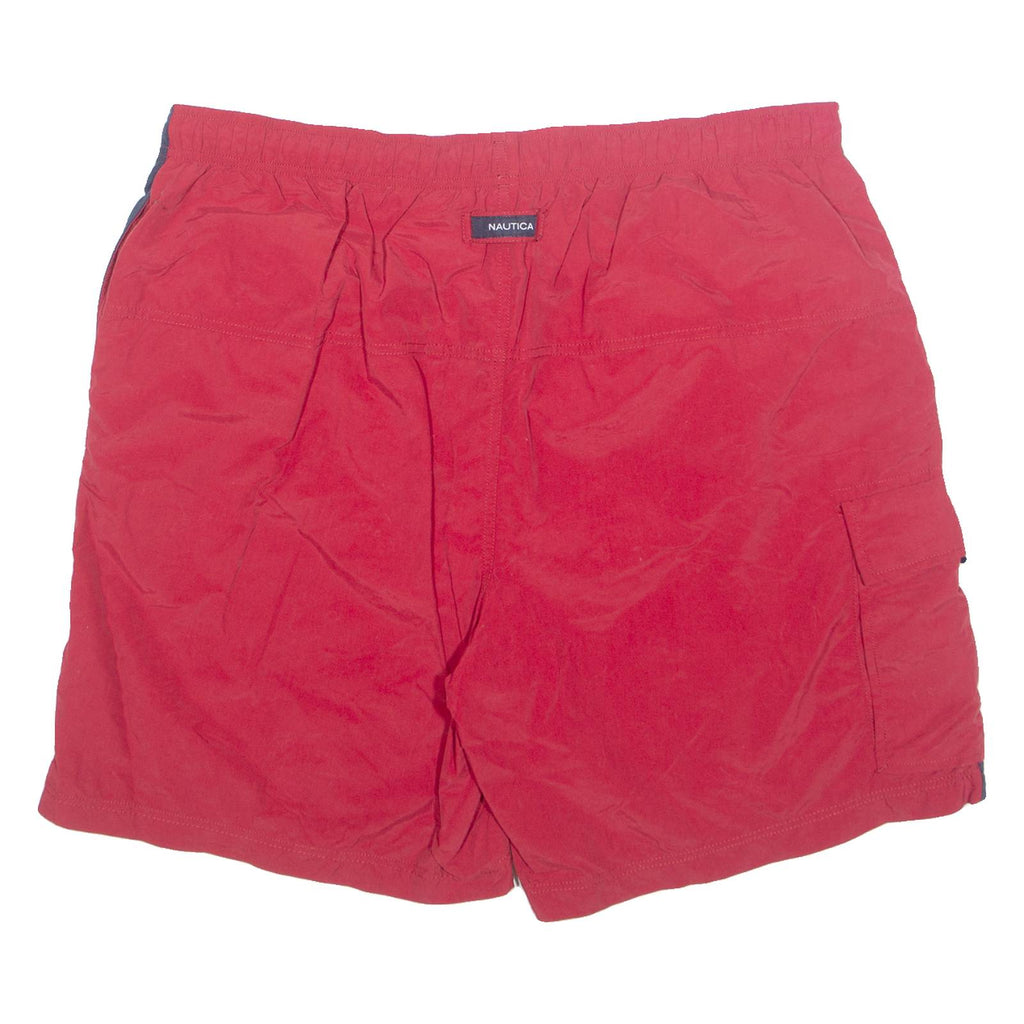 NAUTICA Mesh Lined Mens Swimming Shorts Red Relaxed XL W38