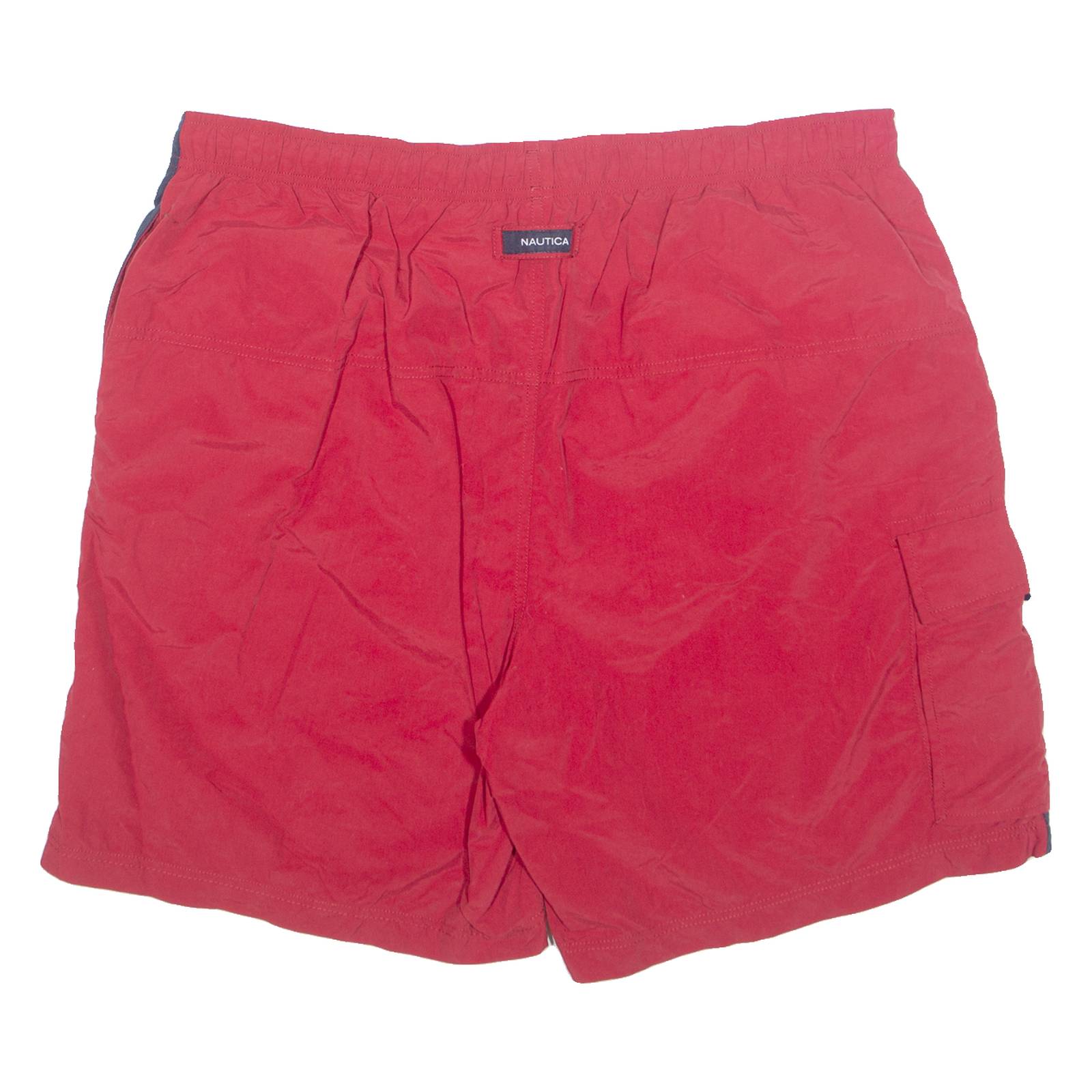 NAUTICA Mesh Lined Mens Swimming Shorts Red Relaxed XL W38