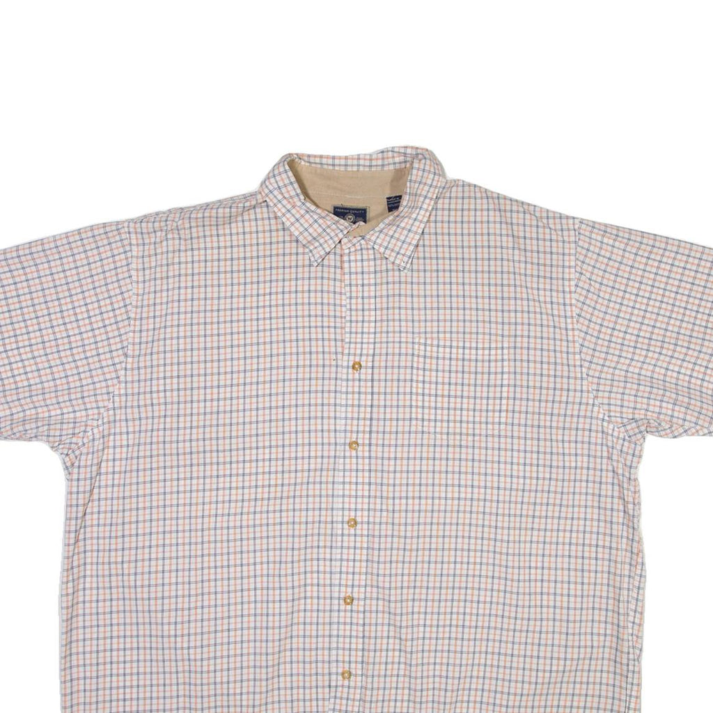 WRANGLER Mens Shirt White Check 2XL