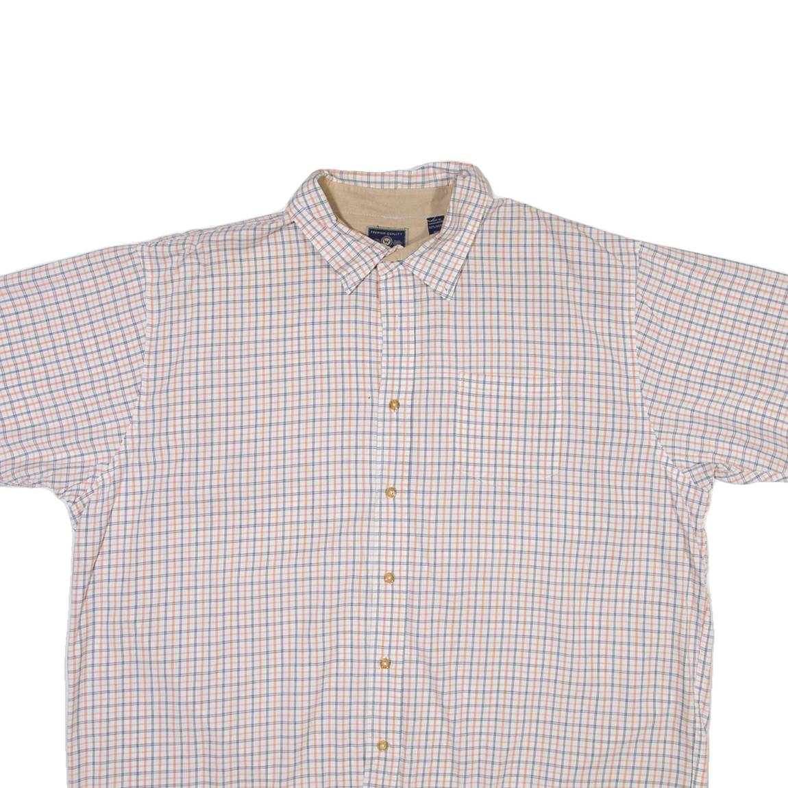 WRANGLER Mens Shirt White Check 2XL