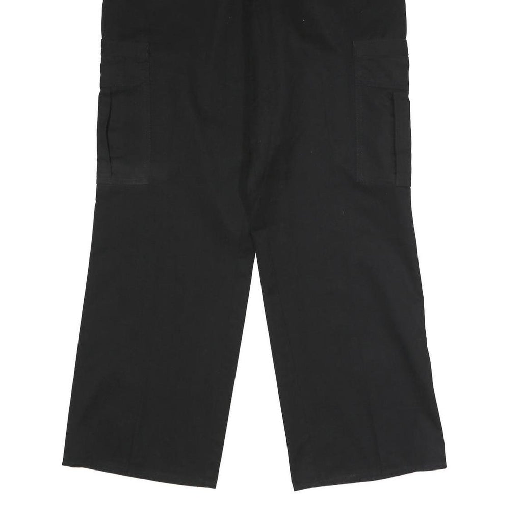 DICKIES Mens Polyester Blend Black Regular Straight Trousers W36 L30 Workwear