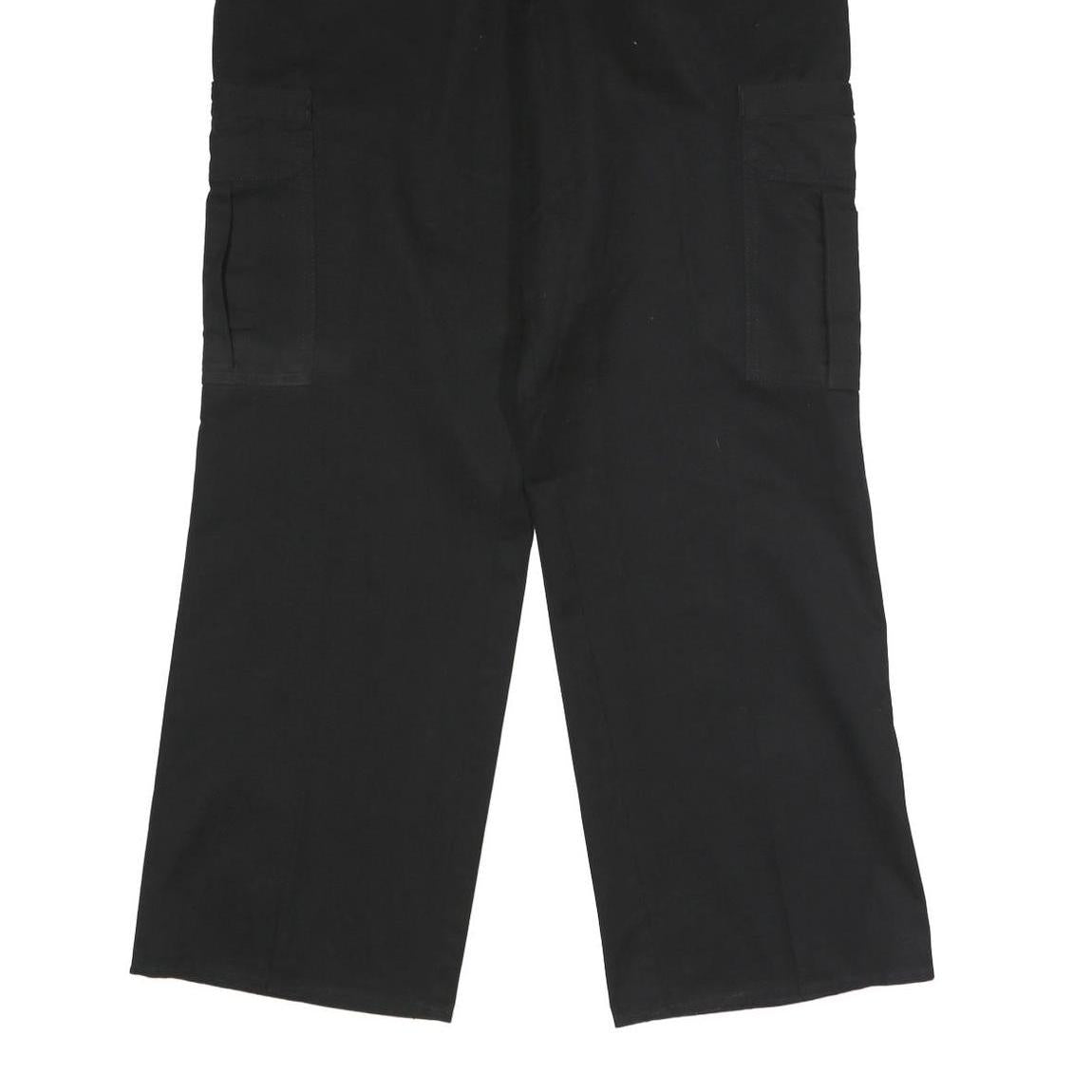 DICKIES Mens Polyester Blend Black Regular Straight Trousers W36 L30 Workwear