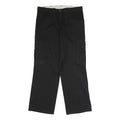 DICKIES Mens Polyester Blend Black Regular Straight Trousers W36 L30 Workwear