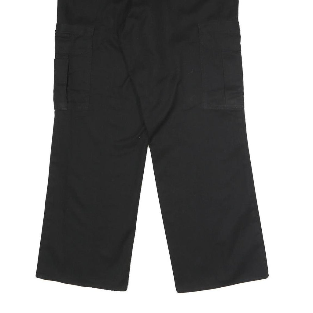 DICKIES Mens Polyester Blend Black Regular Straight Trousers W36 L30 Workwear