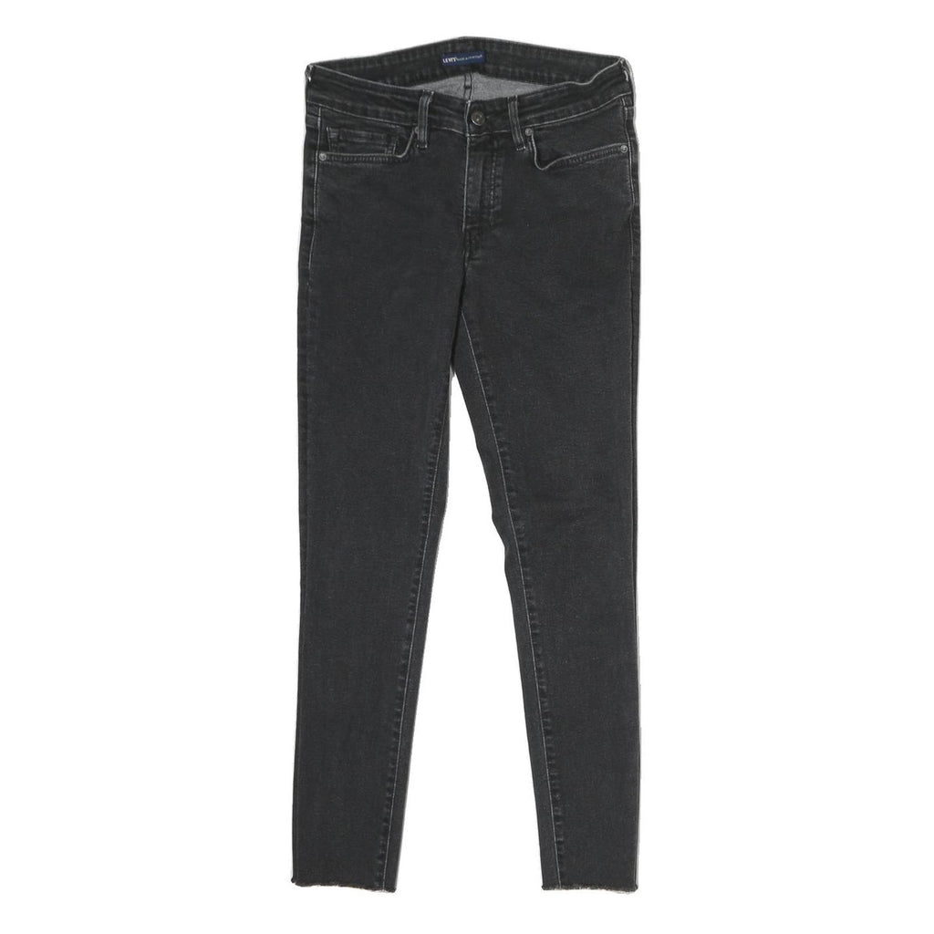 LEVI'S 711 Mens Black Slim Skinny Denim Medium W26 L26 Stretch Modern Jeans