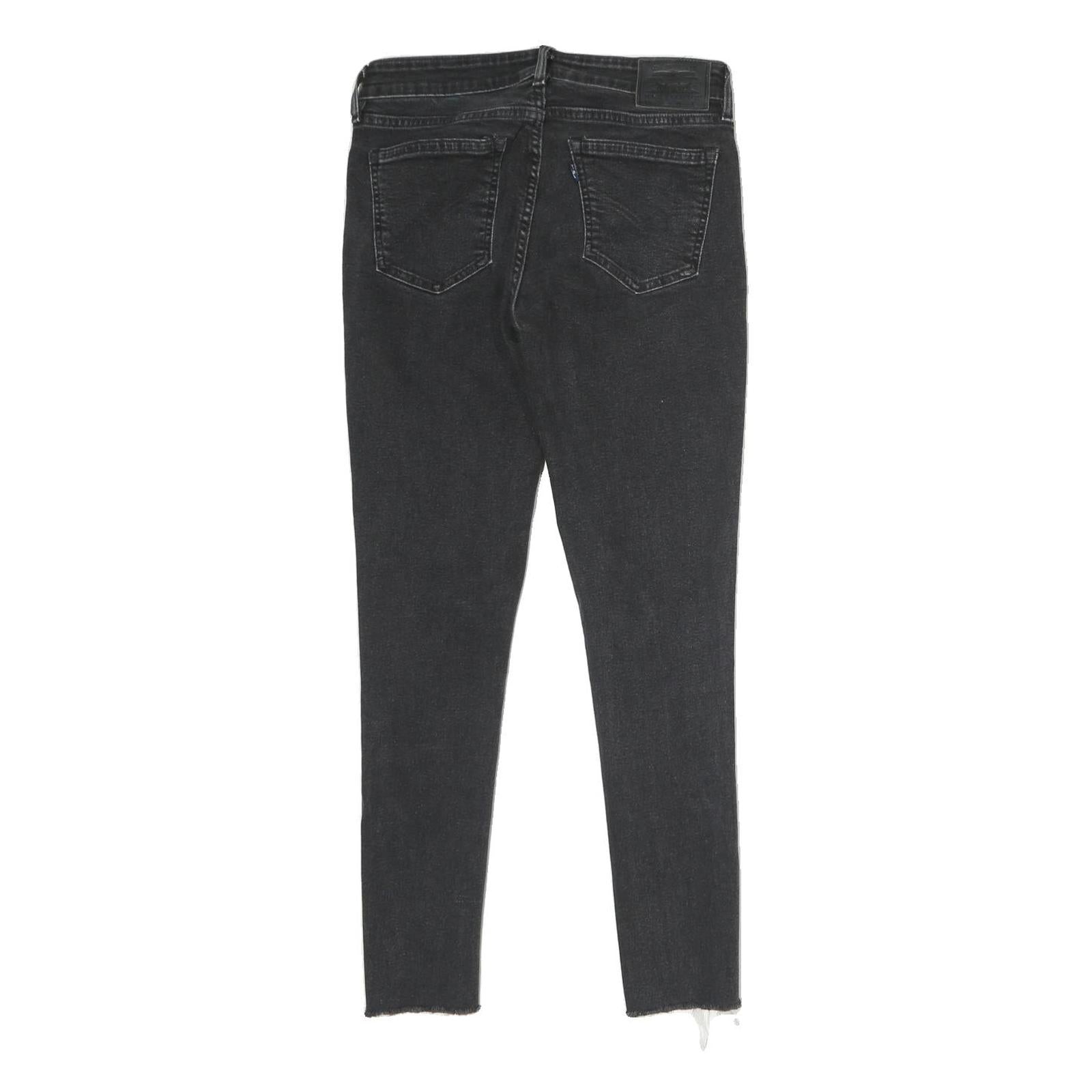 LEVI'S 711 Mens Black Slim Skinny Denim Medium W26 L26 Stretch Modern Jeans