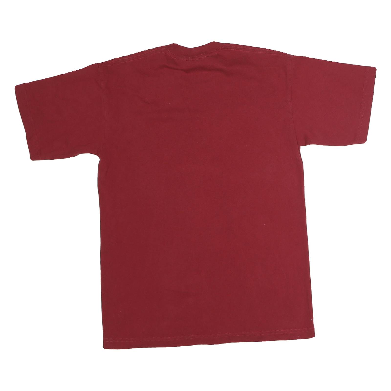 PRO TAG Mens Red T-Shirt M Short Sleeve Crew Neck Plain Cotton Casual