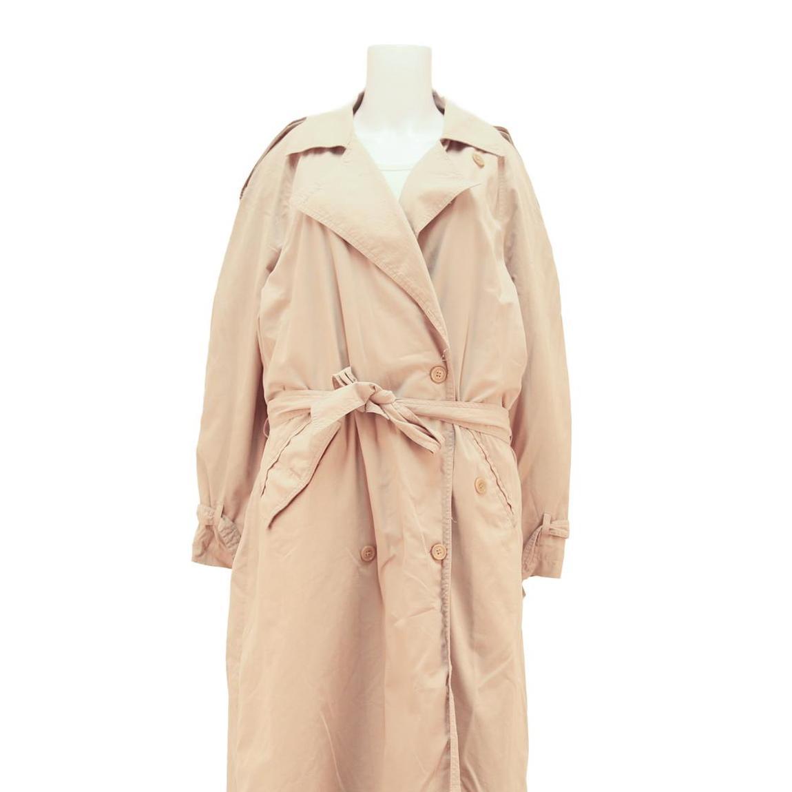 LAST SCENE Womens Beige Cotton Blend Button Jacket S Classic Trench Belted