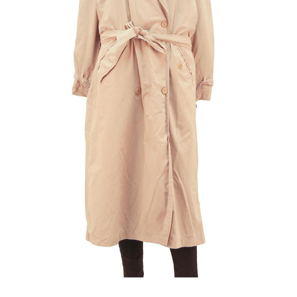 LAST SCENE Womens Beige Cotton Blend Button Jacket S Classic Trench Belted