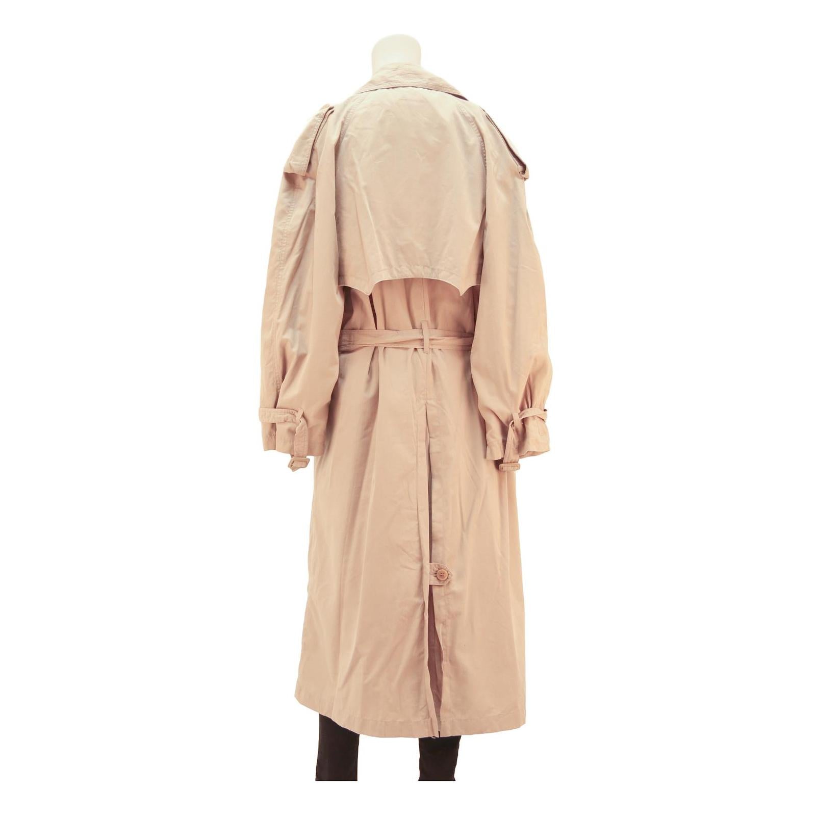 LAST SCENE Womens Beige Cotton Blend Button Jacket S Classic Trench Belted