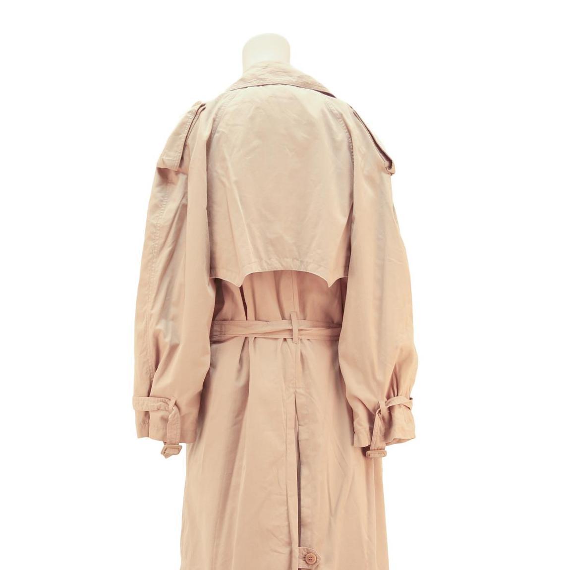 LAST SCENE Womens Beige Cotton Blend Button Jacket S Classic Trench Belted