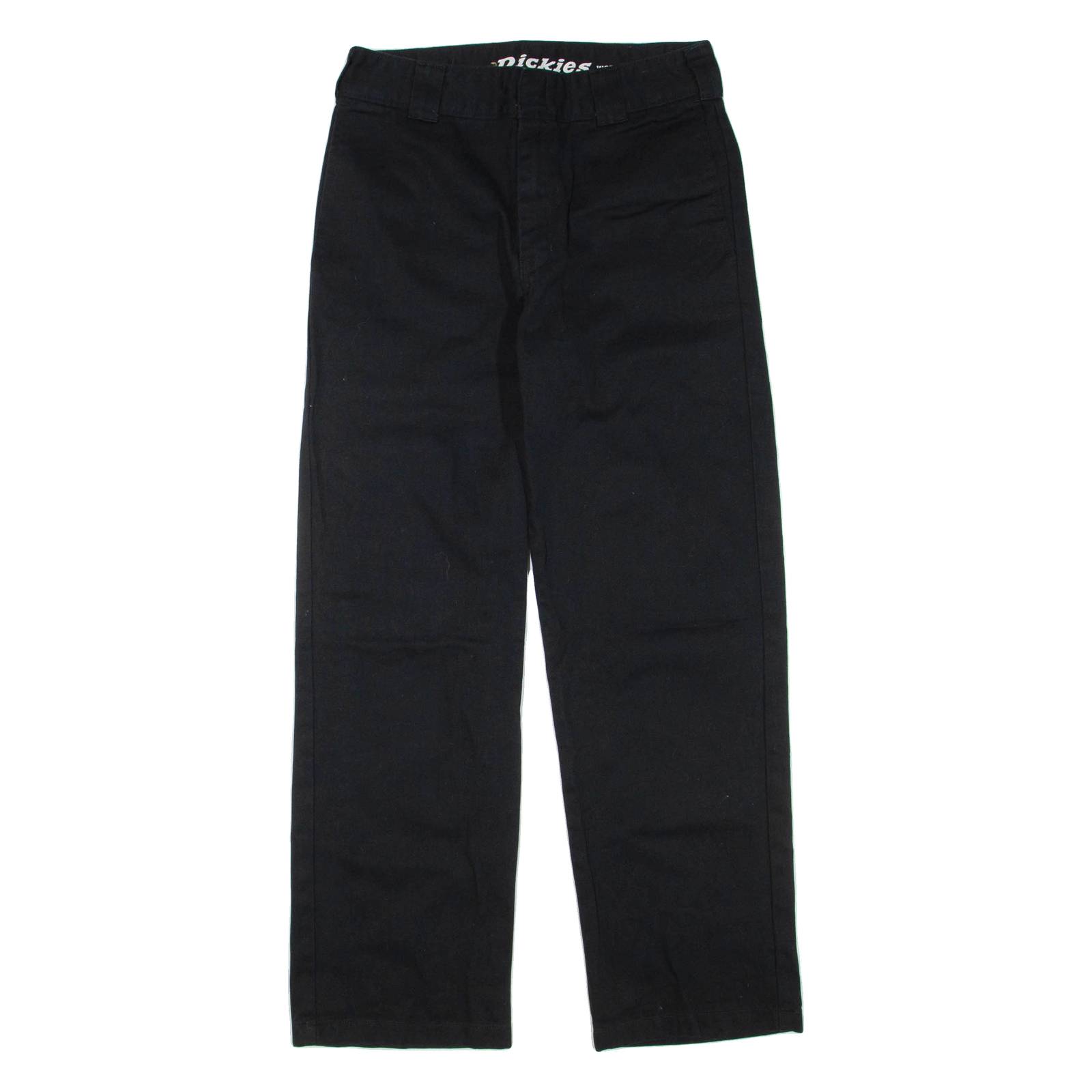 DICKIES Womens Trousers Black Regular Straight W26 L29
