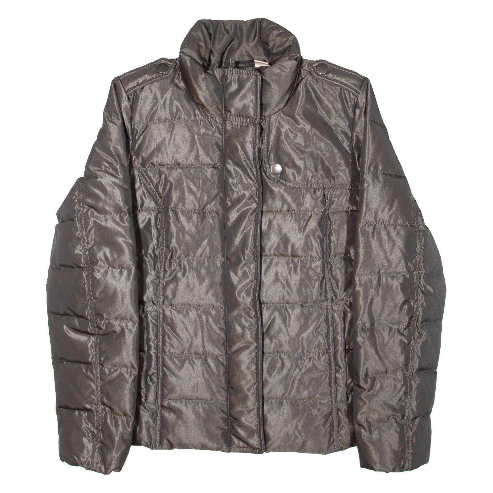 DKNY Insulated Womens Puffer Jacket Brown M