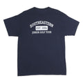 Mens Navy Blue Cotton Graphic T-Shirt M Short Sleeve Crew Neck Southeastern Golf
