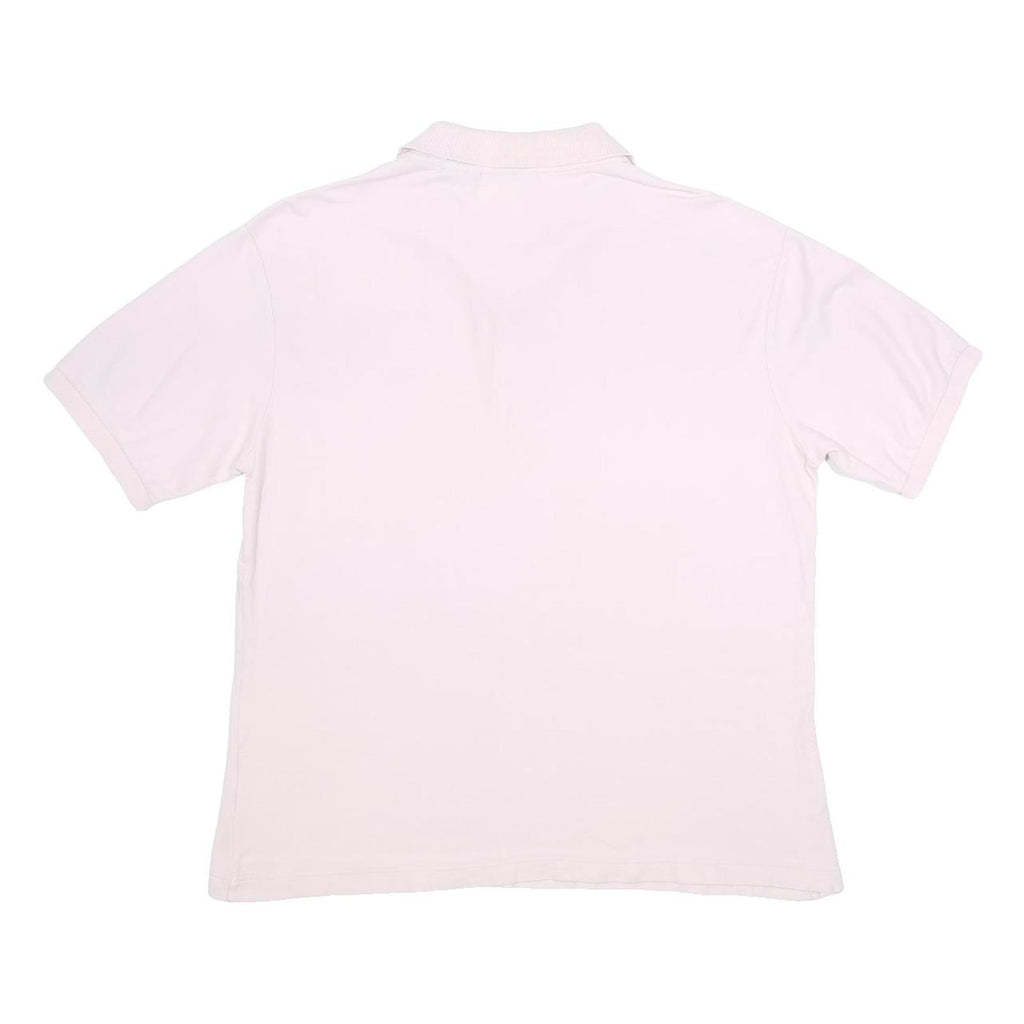 FILA Mens Pink Polo Shirt Short Sleeve Plain L Cotton Casual Sporty Embroidered