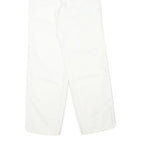DICKIES Mens White Cotton Blend Regular Fit Straight Leg Trousers W24 L28